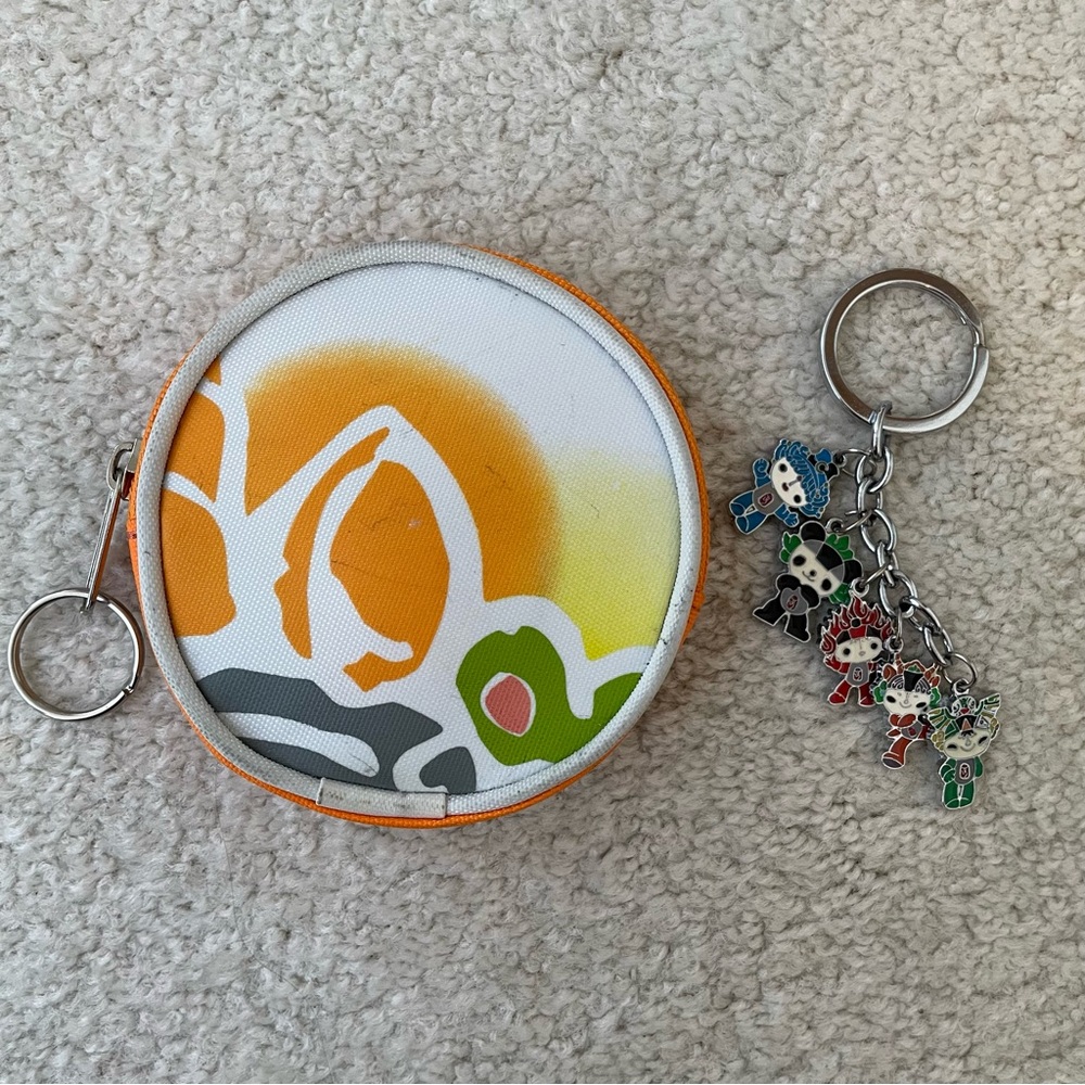RARE Beijing 2008 Olympics Coin Purse with Keychain